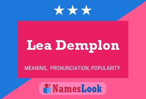 Lea Demplon Name Poster