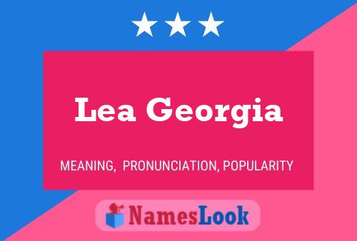 Lea Georgia Name Poster