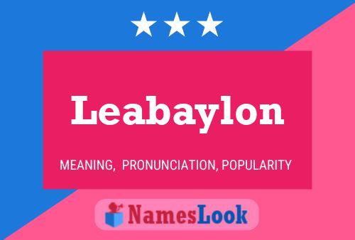 Leabaylon Name Poster