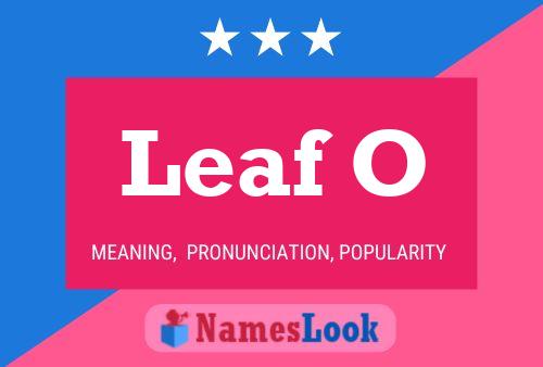 Leaf O Name Poster