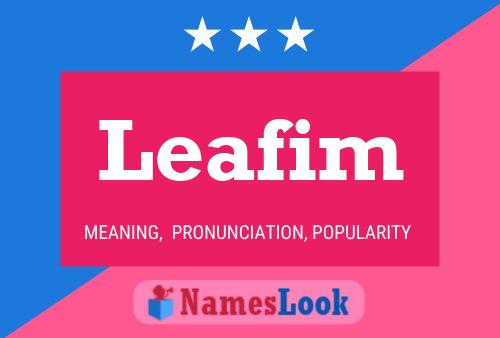 Leafim Name Poster