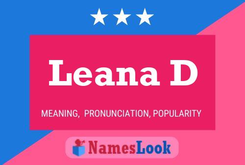 Leana D Name Poster