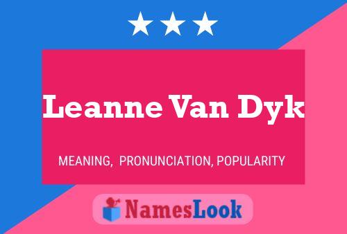 Leanne Van Dyk Name Poster