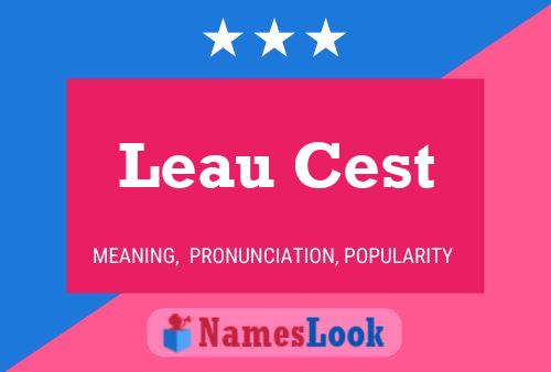 Leau Cest Name Poster