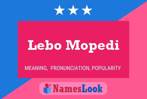 Lebo Mopedi Name Poster