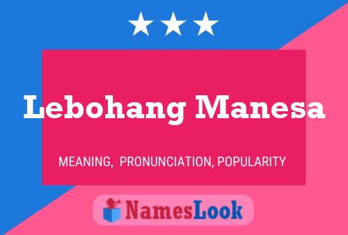 Lebohang Manesa Name Poster