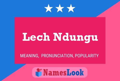 Lech Ndungu Name Poster