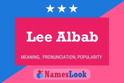 Lee Albab Name Poster