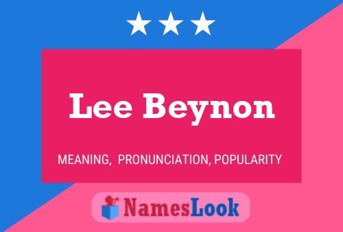 Lee Beynon Name Poster