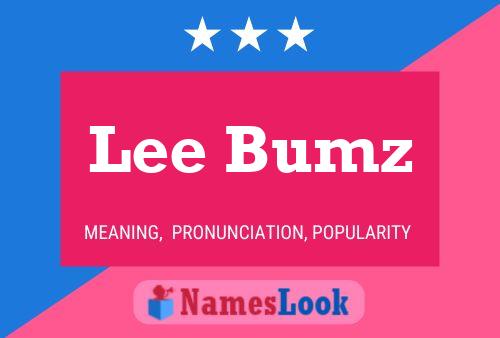 Lee Bumz Name Poster