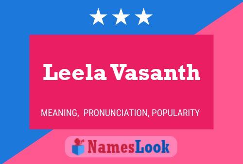 Leela Vasanth Name Poster