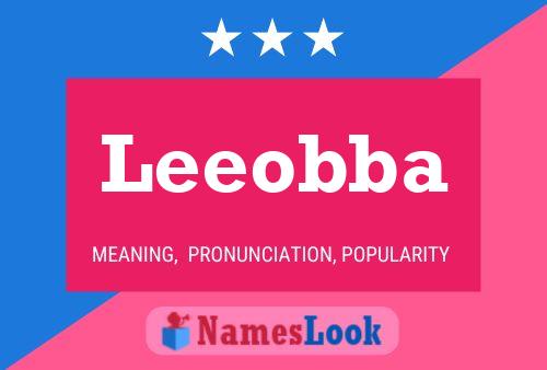 Leeobba Name Poster