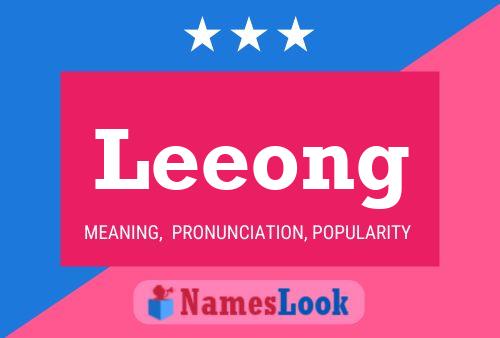 Leeong Name Poster