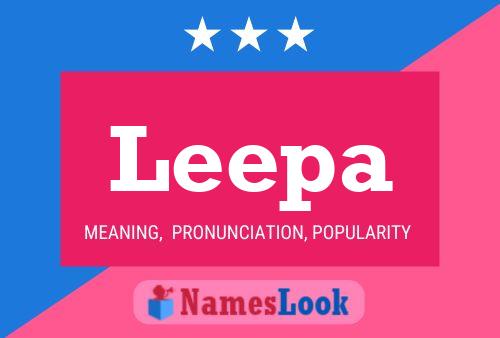 Leepa Name Poster