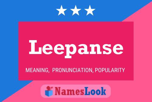 Leepanse Name Poster