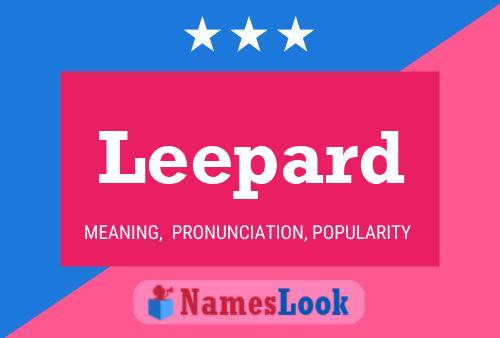 Leepard Name Poster