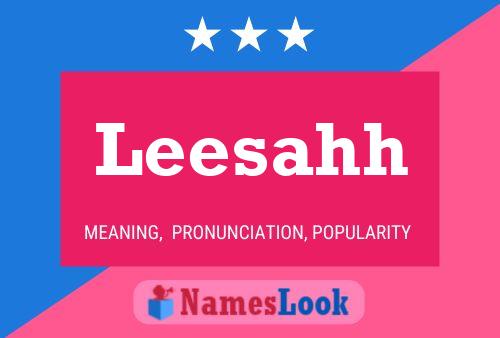 Leesahh Name Poster