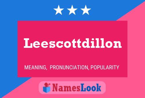 Leescottdillon Name Poster