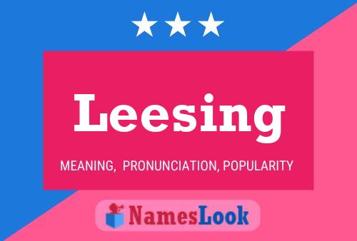 Leesing Name Poster