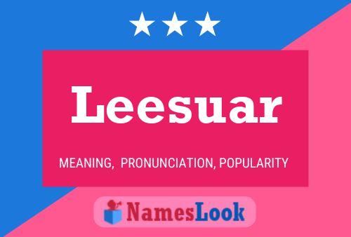 Leesuar Name Poster