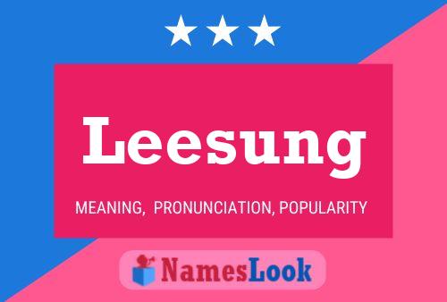 Leesung Name Poster