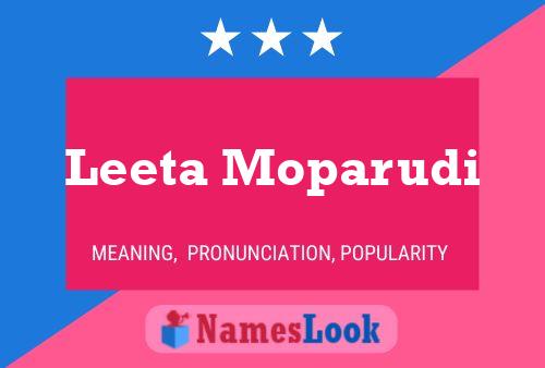 Leeta Moparudi Name Poster