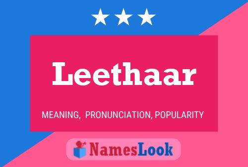 Leethaar Name Poster