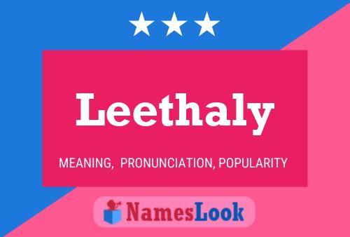 Leethaly Name Poster