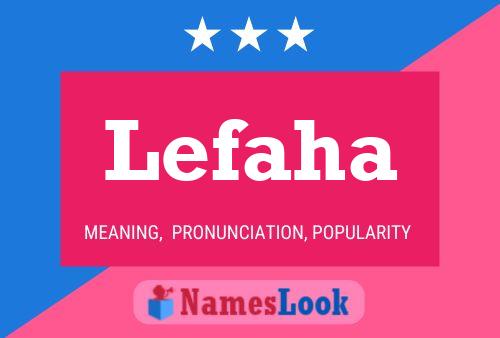 Lefaha Name Poster