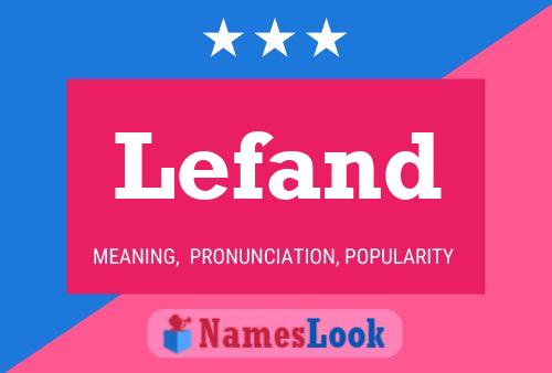 Lefand Name Poster