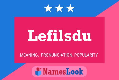 Lefilsdu Name Poster