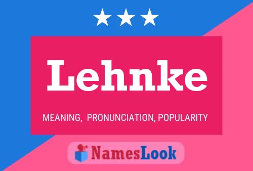 Lehnke Name Poster