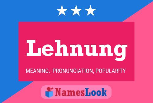 Lehnung Name Poster