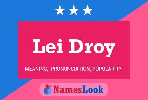 Lei Droy Name Poster