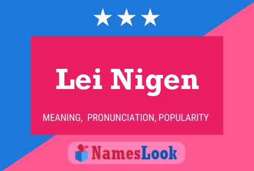 Lei Nigen Name Poster