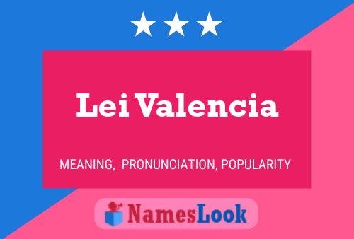 Lei Valencia Name Poster