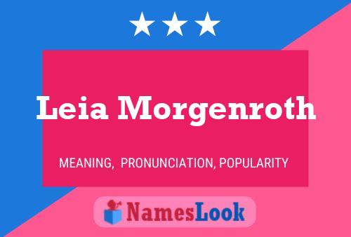 Leia Morgenroth Name Poster