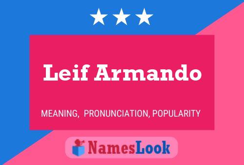 Leif Armando Name Poster