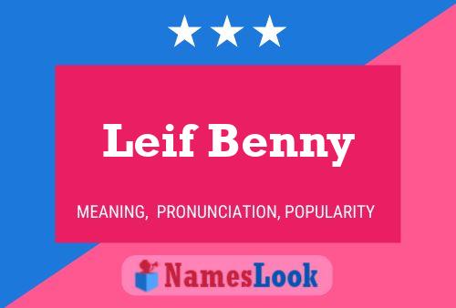 Leif Benny Name Poster