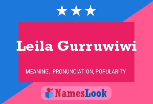 Leila Gurruwiwi Name Poster