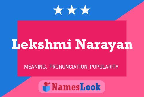 Lekshmi Narayan Name Poster