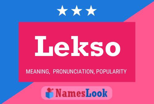 Lekso Name Poster