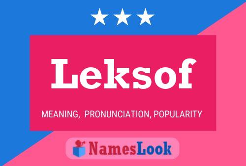 Leksof Name Poster