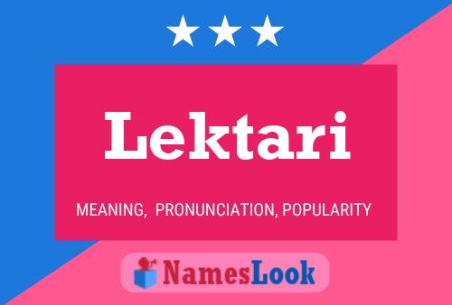 Lektari Name Poster