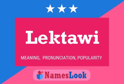 Lektawi Name Poster