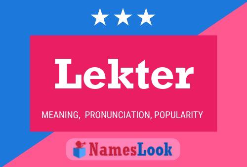 Lekter Name Poster