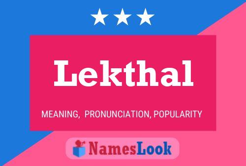 Lekthal Name Poster