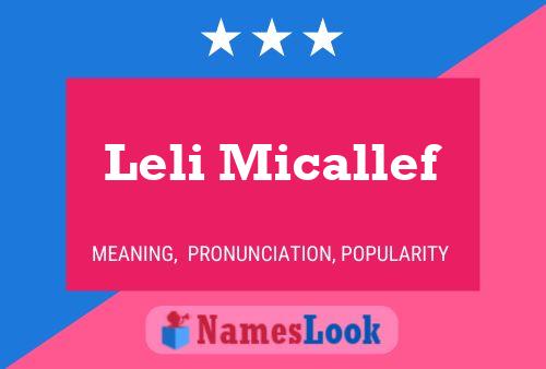 Leli Micallef Name Poster