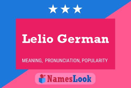 Lelio German Name Poster