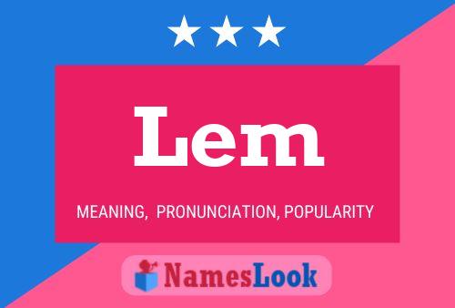 Lem Name Poster